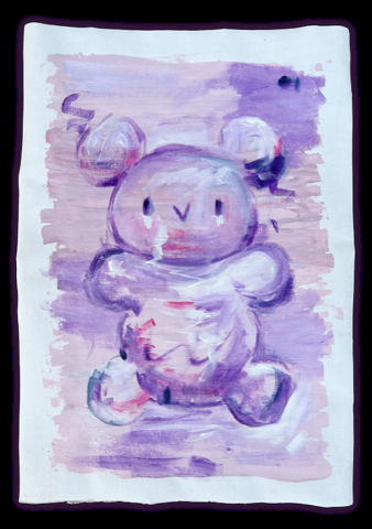 Rainbow Bear 2 of 8 — unique original painting by Katerina Francesca