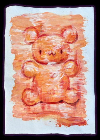 Rainbow Bear 3 of 8 — unique original painting by Katerina Francesca