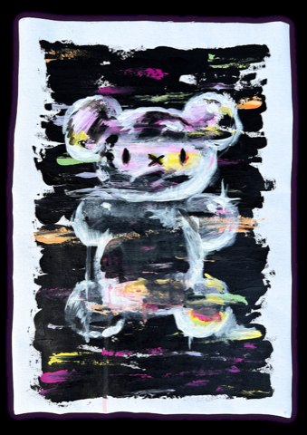 Rainbow Bear 4 of 8 — unique original painting by Katerina Francesca