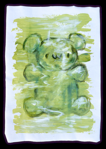 Rainbow Bear 5 of 8 — unique original painting by Katerina Francesca